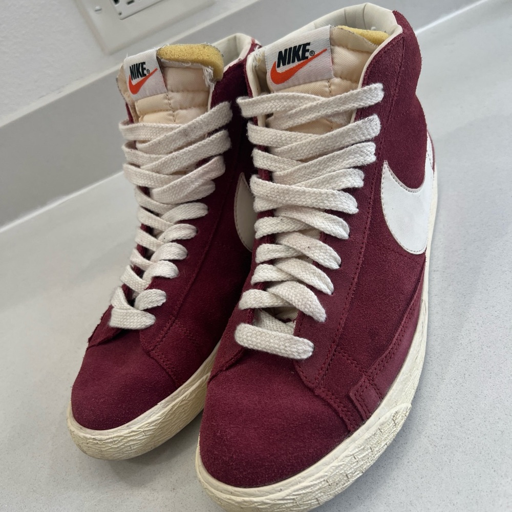 🔥🔥🔥 RARE :: Pre- Loved NIKE Blazer High Vintage Suede :: Mens US 8 :: No Box